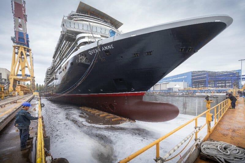 Queen Anne Floated Out 1 Year Before Maiden Voyage - Bolsover Cruise Club